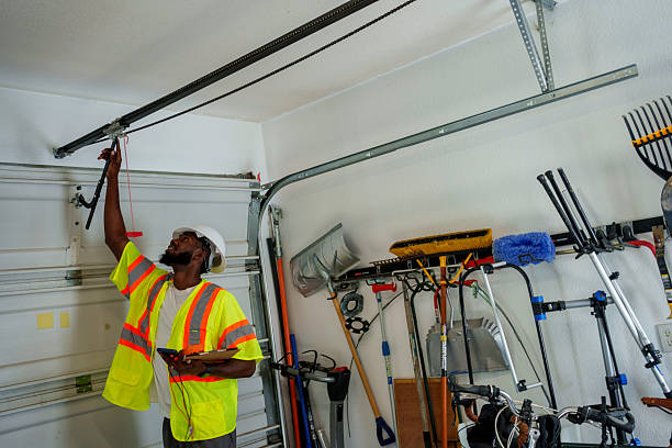 Professional Garage Door Panel Replacement technician working in Plumsteadville, PA